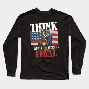 Think While It's Still Legal Vintage American Flag Long Sleeve T-Shirt